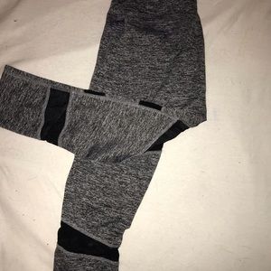 Grey high waisted mesh leggings